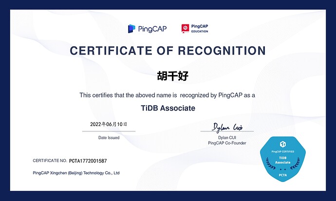 TiDB PCTA v5